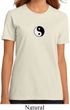 Ladies Yoga Shirt Yin Yang Patch Small Print Organic Tee T-Shirt