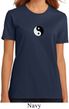 Ladies Yoga Shirt Yin Yang Patch Small Print Organic Tee T-Shirt