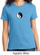 Ladies Yoga Shirt Yin Yang Patch Small Print Tee T-Shirt