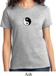 Ladies Yoga Shirt Yin Yang Patch Small Print Tee T-Shirt