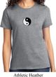 Ladies Yoga Shirt Yin Yang Patch Small Print Tee T-Shirt
