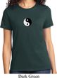 Ladies Yoga Shirt Yin Yang Patch Small Print Tee T-Shirt