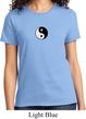 Ladies Yoga Shirt Yin Yang Patch Small Print Tee T-Shirt