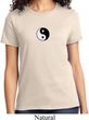 Ladies Yoga Shirt Yin Yang Patch Small Print Tee T-Shirt