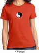 Ladies Yoga Shirt Yin Yang Patch Small Print Tee T-Shirt