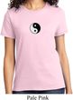 Ladies Yoga Shirt Yin Yang Patch Small Print Tee T-Shirt