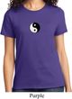 Ladies Yoga Shirt Yin Yang Patch Small Print Tee T-Shirt
