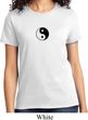 Ladies Yoga Shirt Yin Yang Patch Small Print Tee T-Shirt
