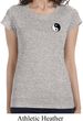 Ladies Yoga Shirt Yin Yang Patch Pocket Print Longer Length Tee