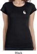 Ladies Yoga Shirt Yin Yang Patch Pocket Print Longer Length Tee