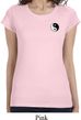 Ladies Yoga Shirt Yin Yang Patch Pocket Print Longer Length Tee
