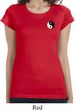 Ladies Yoga Shirt Yin Yang Patch Pocket Print Longer Length Tee