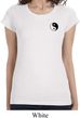 Ladies Yoga Shirt Yin Yang Patch Pocket Print Longer Length Tee