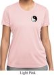 Ladies Yoga Shirt Yin Yang Patch Pocket Print Moisture Wicking Tee