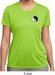 Ladies Yoga Shirt Yin Yang Patch Pocket Print Moisture Wicking Tee