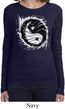 Ladies Yoga Shirt Yin Yang Sun Long Sleeve Tee T-Shirt