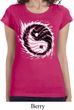 Ladies Yoga Shirt Yin Yang Sun Longer Length Tee T-Shirt