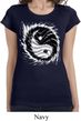 Ladies Yoga Shirt Yin Yang Sun Longer Length Tee T-Shirt