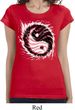 Ladies Yoga Shirt Yin Yang Sun Longer Length Tee T-Shirt