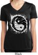 Ladies Yoga Shirt Yin Yang Sun Moisture Wicking V-neck Tee T-Shirt