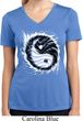 Ladies Yoga Shirt Yin Yang Sun Moisture Wicking V-neck Tee T-Shirt