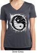 Ladies Yoga Shirt Yin Yang Sun Moisture Wicking V-neck Tee T-Shirt