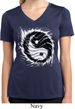 Ladies Yoga Shirt Yin Yang Sun Moisture Wicking V-neck Tee T-Shirt