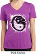 Ladies Yoga Shirt Yin Yang Sun Moisture Wicking V-neck Tee T-Shirt