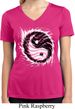 Ladies Yoga Shirt Yin Yang Sun Moisture Wicking V-neck Tee T-Shirt