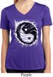 Ladies Yoga Shirt Yin Yang Sun Moisture Wicking V-neck Tee T-Shirt