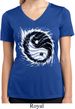 Ladies Yoga Shirt Yin Yang Sun Moisture Wicking V-neck Tee T-Shirt