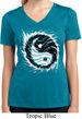 Ladies Yoga Shirt Yin Yang Sun Moisture Wicking V-neck Tee T-Shirt