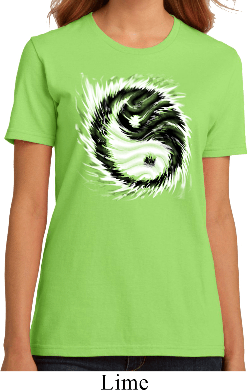Ladies Yoga Shirt Yin Yang Sun Organic Tee TShirt Yin Yang Sun Ladies Yoga Shirts