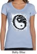 Ladies Yoga Shirt Yin Yang Sun Scoop Neck Tee T-Shirt