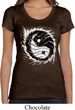Ladies Yoga Shirt Yin Yang Sun Scoop Neck Tee T-Shirt