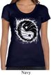 Ladies Yoga Shirt Yin Yang Sun Scoop Neck Tee T-Shirt