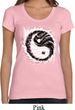 Ladies Yoga Shirt Yin Yang Sun Scoop Neck Tee T-Shirt