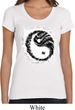 Ladies Yoga Shirt Yin Yang Sun Scoop Neck Tee T-Shirt