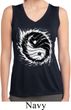 Ladies Yoga Shirt Yin Yang Sun Sleeveless Moisture Wicking Tee T-Shirt