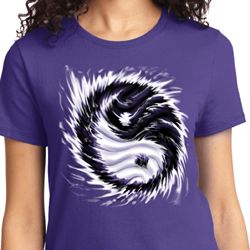 Ladies Yoga Shirt Yin Yang Sun Tee T-Shirt