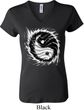 Ladies Yoga Shirt Yin Yang Sun V-neck Tee T-Shirt