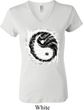 Ladies Yoga Shirt Yin Yang Sun V-neck Tee T-Shirt