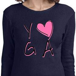Ladies Yoga Shirt Yoga Love Long Sleeve Tee T-Shirt Ladies Yoga Shirt Yoga Love Long Sleeve Tee T-Shirt