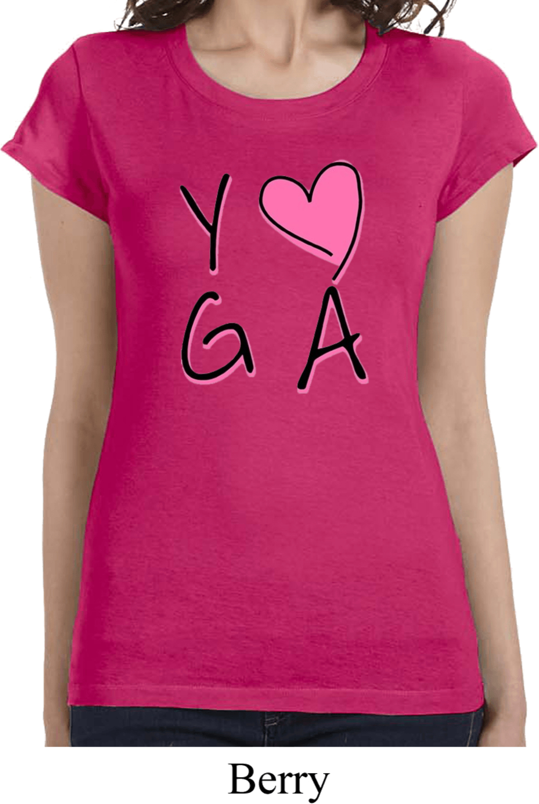 Ladies Yoga Shirt Yoga Love Longer Length Tee TShirt Yoga Love