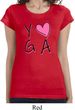 Ladies Yoga Shirt Yoga Love Longer Length Tee T-Shirt