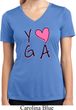 Ladies Yoga Shirt Yoga Love Moisture Wicking V-neck Tee T-Shirt