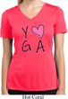 Ladies Yoga Shirt Yoga Love Moisture Wicking V-neck Tee T-Shirt