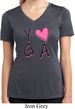 Ladies Yoga Shirt Yoga Love Moisture Wicking V-neck Tee T-Shirt