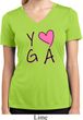 Ladies Yoga Shirt Yoga Love Moisture Wicking V-neck Tee T-Shirt
