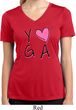 Ladies Yoga Shirt Yoga Love Moisture Wicking V-neck Tee T-Shirt